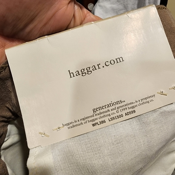 HAGGAR men's kaki casual Bermuda shorts pants size 38 NWT - Picture 9 of 10